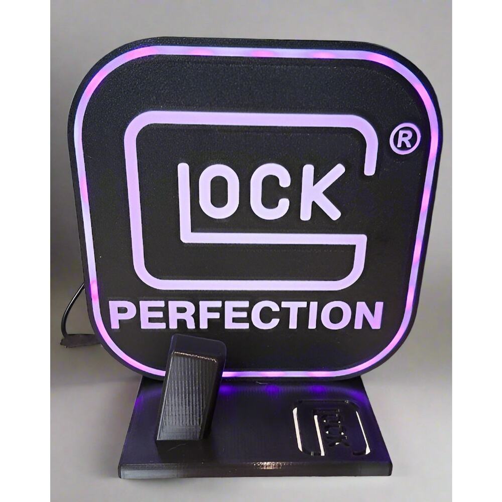 Glock-Inspired "Perfection" LED Light Box & Stand